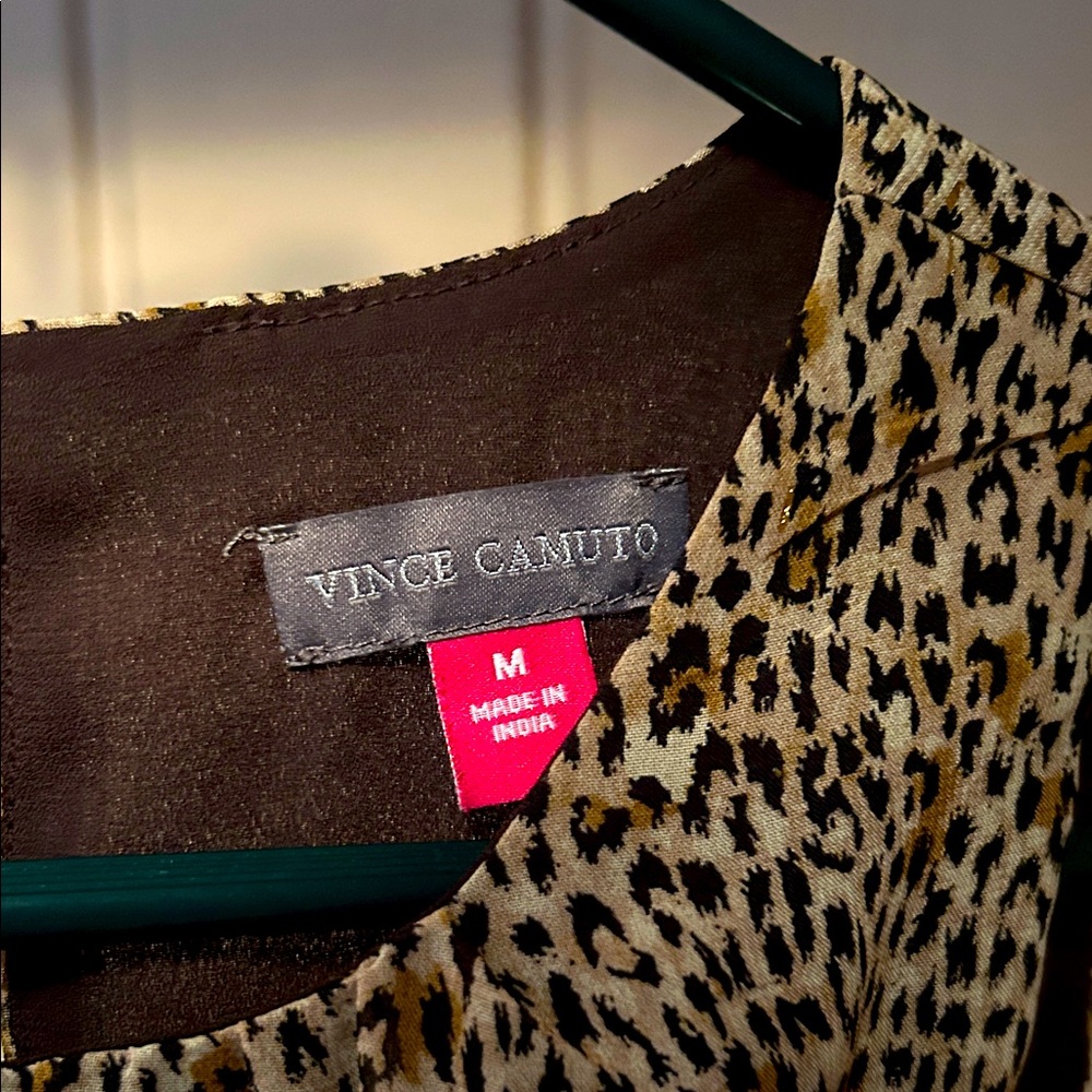 Vince Camuto Animal Print Top; solid-color blouse; Anne Klein blue blouse. All 3